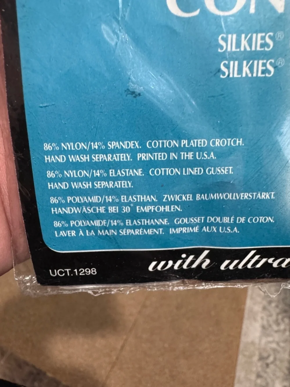 Silkies Ultra Control Top Pantyhose xl queen nude NEW vintage sealed